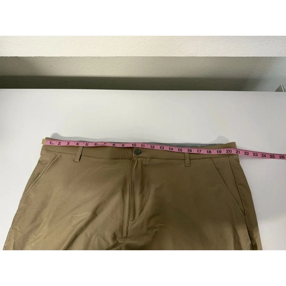 Adidas Mens Golf Pants Nylon Blend Stretch Gripper Waistband Khaki Chino 40x32